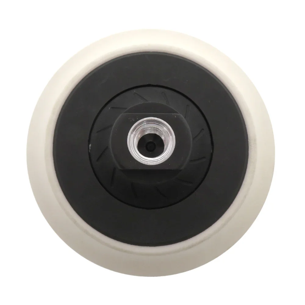 4/5/6 Polegada almofada de apoio de gancho e laço rotativo 1 peça com almofada de polimento de rosca m10/m14 para lixar e polimento de metal