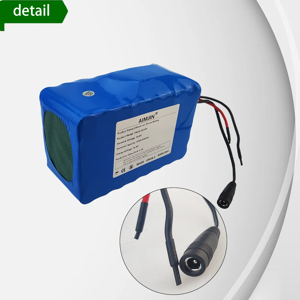 4S10P 16.8V 30Ah 14.8V Lithium Battery Pack with BMS for Inverter Smart Robot High-power Equipment Etc