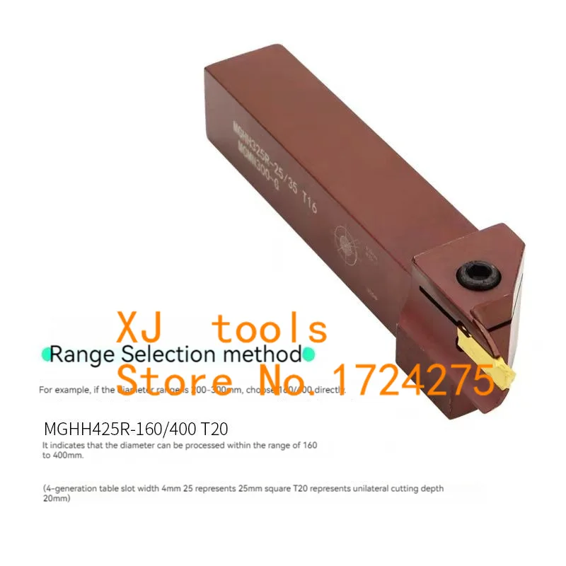 MGHH320R MGHH420R MGHH325R 15/400 External Face Reverse Grooving Holder for MGGN200 MGGN300 Series Tungsten Carbide Insert Lathe