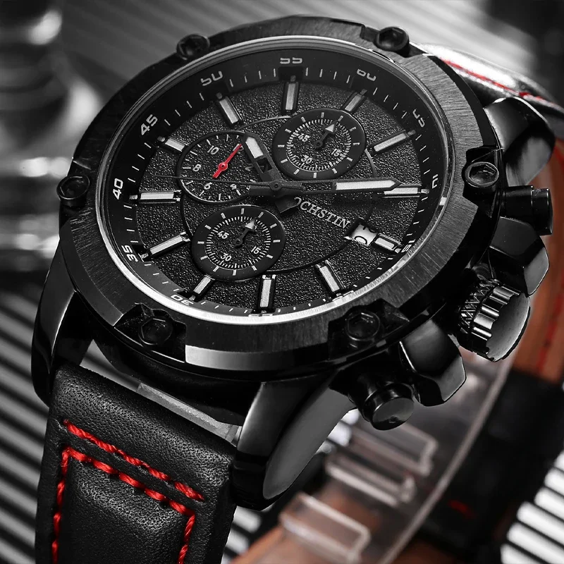 

Механические мужские многофункциональные часы в стиле движения, удобный навигатор, большой корпус, дата, кварцевый хронограф, мужские кварцевые часы