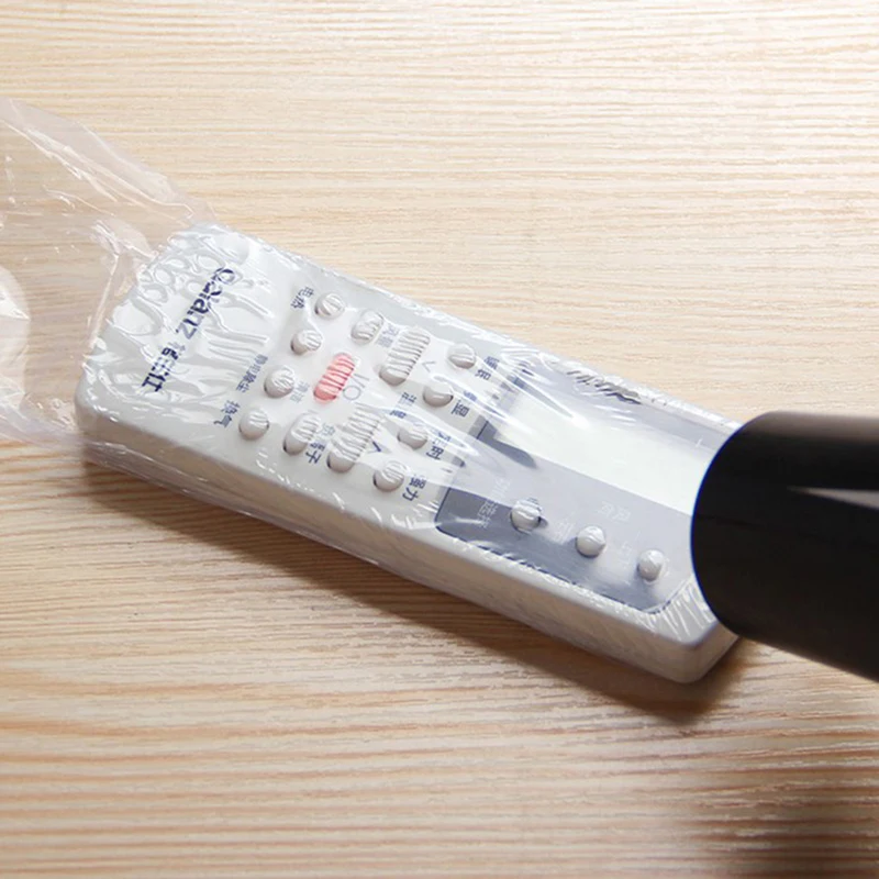 10PCS Transparent Shrink Film Bag Anti-dust Protective Case Cover for TV air conditioner remote Control shrink plastic sheets view 4