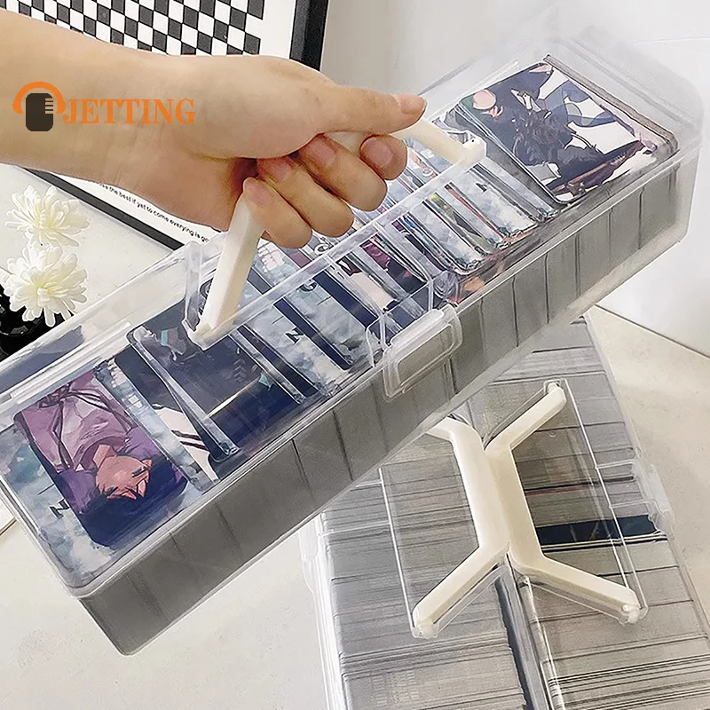 Imagem -03 - Armazenamento de Foto Ídolo Transparente Álbuns de Plástico Kpop Photocards Organizador de Coleção de Cartão Pequeno Caixa Titular do Cartão de Foto Case de