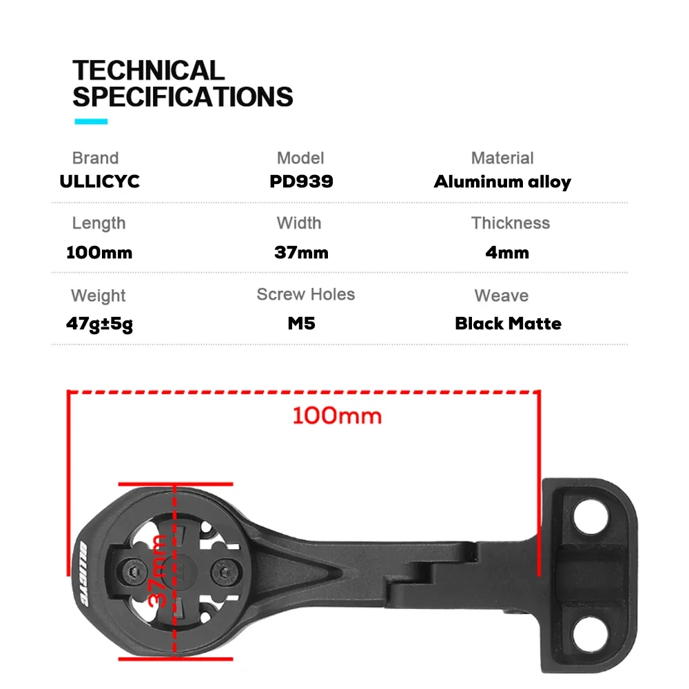 For Deda ALANERA / ALANERA DCR Integrated Handlebar Computer Mount Compatible with GPS/Garmin/Bryton/Wahoo/CATEYE Aluminum