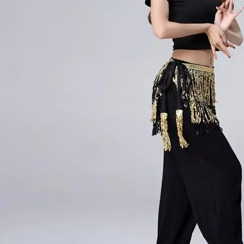 تنورة الورك للرقص الشرقي للسيدات مع الترتر وتنورة الهذيان بشرابة ملابس الرقص للبالغين إكسسوارات وشاح الورك للسيدات