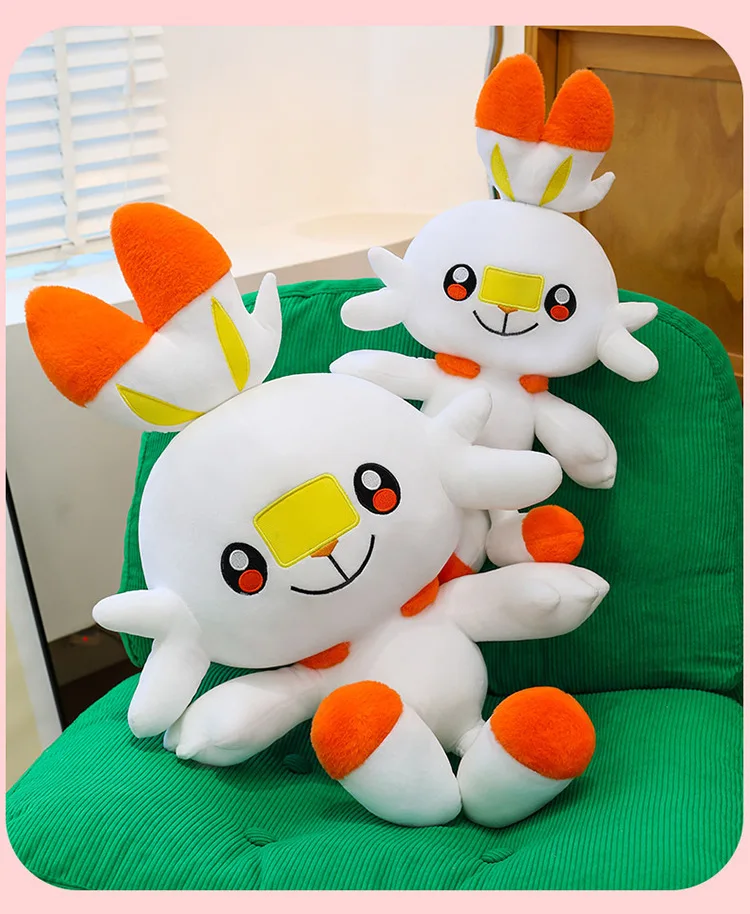 アニメ   ポケモン   Scorbunny（スコルバニー）   70センチメートル   ぬいぐるみ   女の子の心   柔らかいソファの装飾品   PPコットン詰め物   枕   Decorate   おもちゃの人形   贈り物