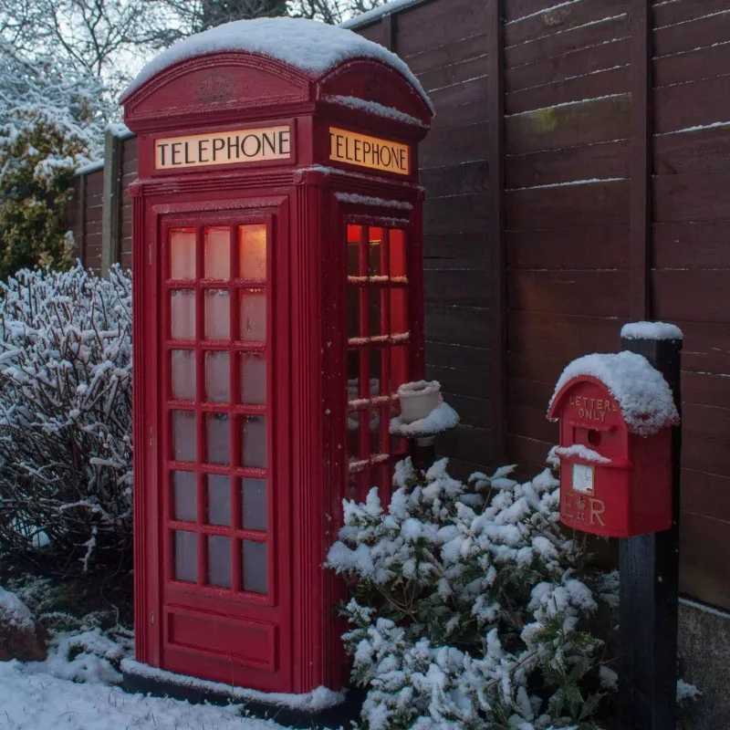 Red Telephone Booth for Christmas Decoration Custom Wedding Phone Booth Antique London Telephone Booth