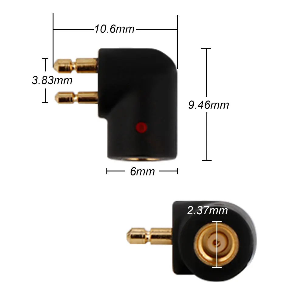 Earphone Audio Jack Adapter MMCX Female Plug Connected to Etymotic ER4P ER4B ER4S ER4PT ER6I Series A Pair