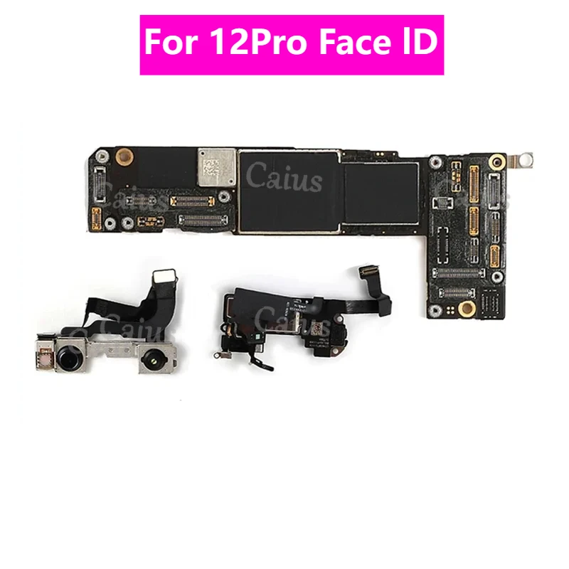 لوحة أم لهاتف iPhone 12 Pro 100% غير مقفلة مع معرف الوجه لوحة رئيسية أصلية نظيفة iCloud 128GB بدون لوحة منطق لحساب الهوية