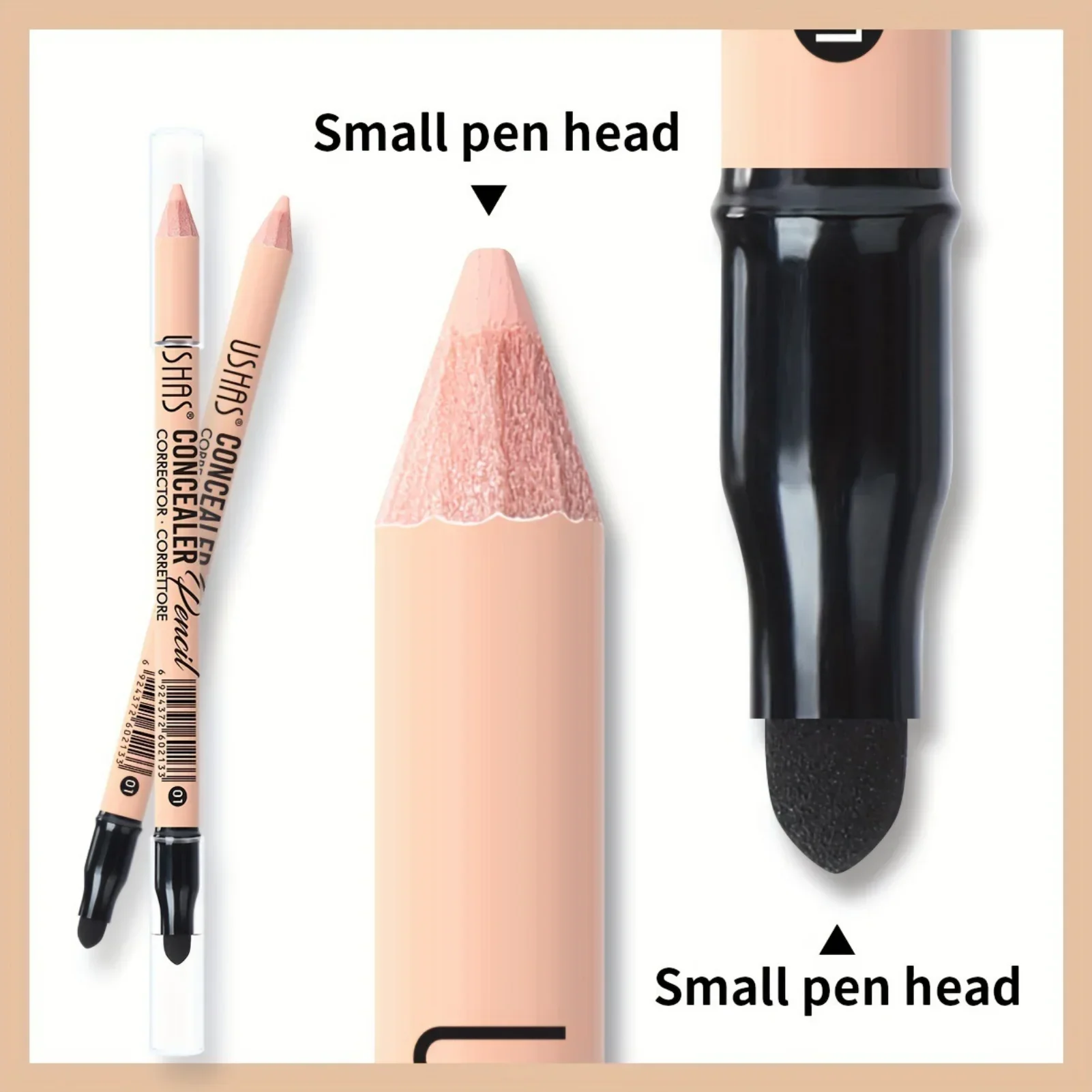 1 Stück langlebiger Augen-Concealer-Stift, feuchtigkeitsspendender, hautfarbener, korrigierender Concealer für alle Hauttypen