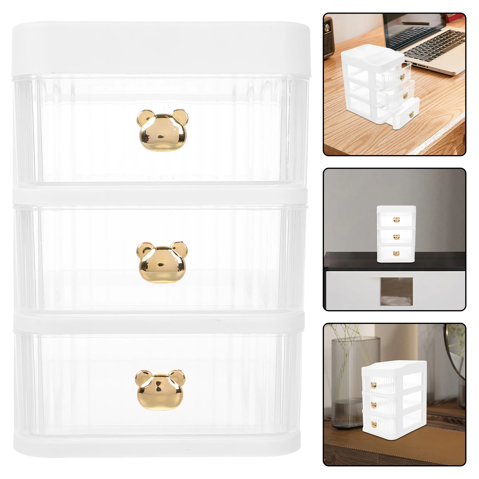 

Multifunctional Desktop Organizer Storage Box For Skincare Makeup Stationery Vanity Bathroom Countertop