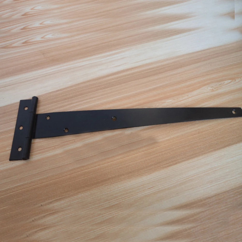 

2pc 12Inch Duty Strap Tee Hinge Heavy Duty Metal Black Tight Pin Left Right Hand Doors Furniture Cabinet Triangle