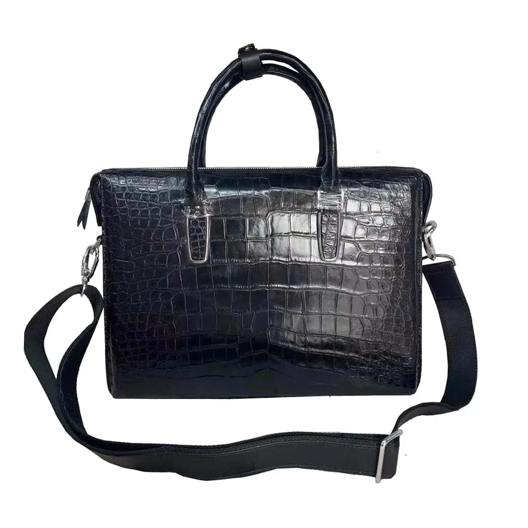 fanzunxing new arrival men handbag men crocodile leather bag male crocodile bag men briefcase male laptop