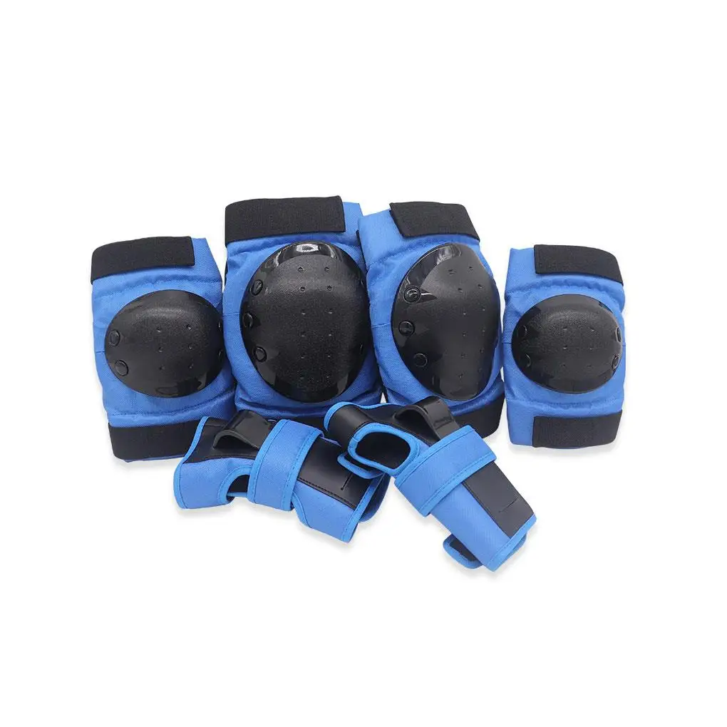 6 Pieces/Set PE Knee Pad Portable Adjustable Strap Elbow Pads Cycling Skateboard Scooter Waist Guard Protector