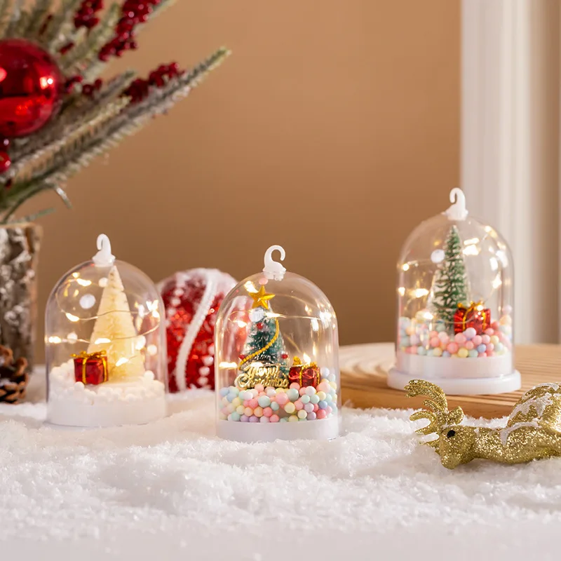 Luminous Firework Tree Gift Night Light Desktop Tree Snow Scene Ornament Layout Decor Self-defense reflective flashlight