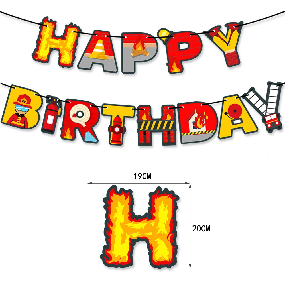Fire Theme Disposable Paper Straws Drinking Straws Cupcake Toppers Kid Birthday Party Decor Baby Shower Fireman Party Supplies