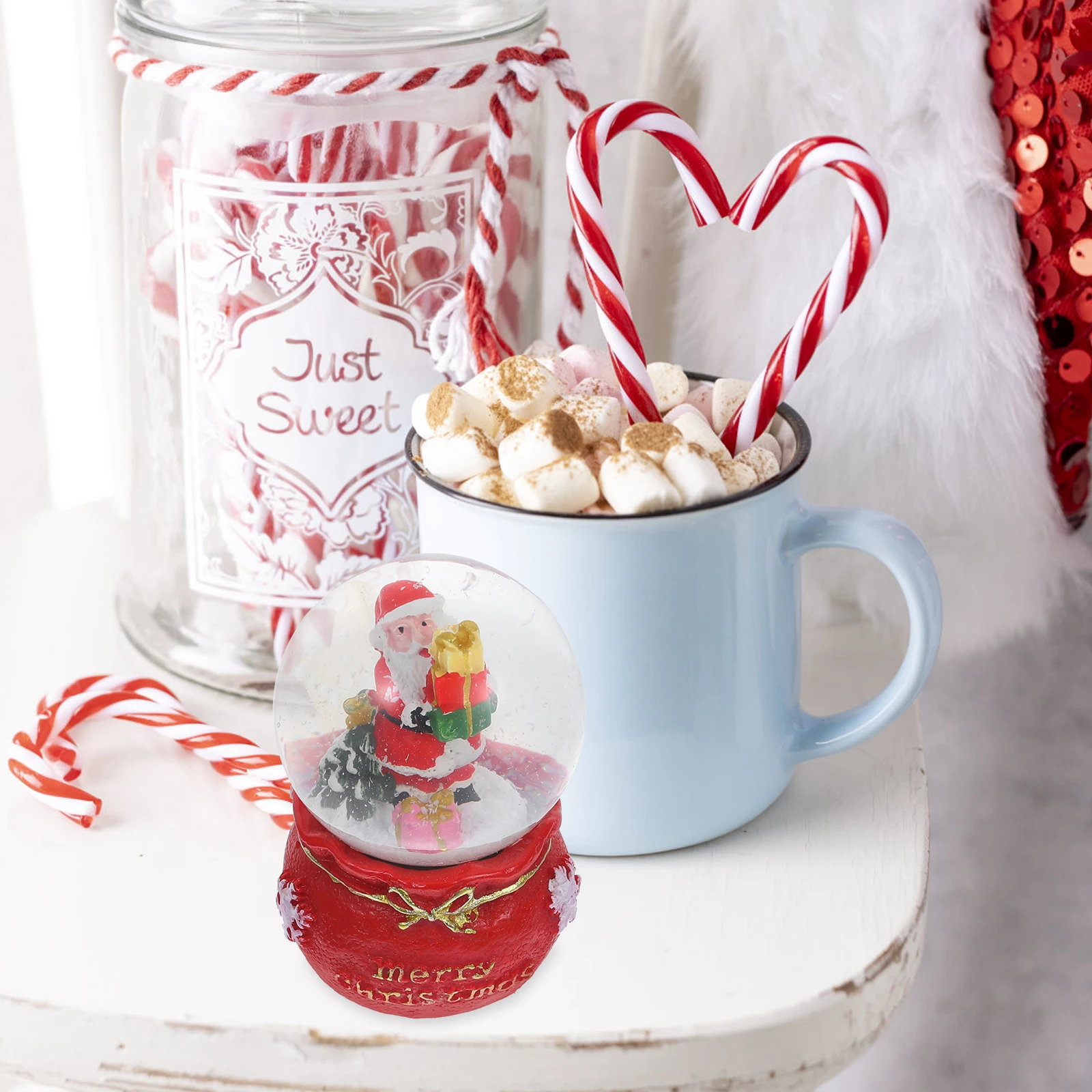 

1pc Resin Christmas Crystal Hanging Decoration Cartoon Desktop Home Office Ornament