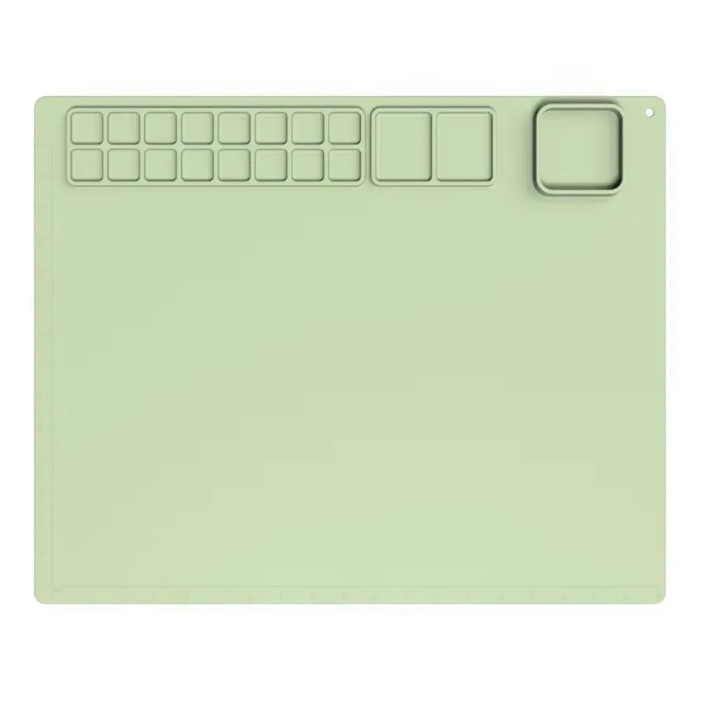 Art Waterproof Non-Stick Watercoloring Stamping DIY Silicone Drawing Board Silicone Painting Mat Pigment Palette Clay Mat