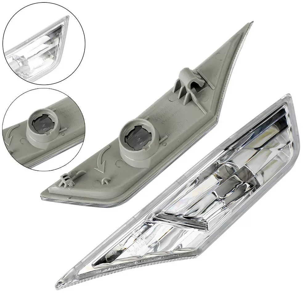 

2Pcs For Honda Civic 2016-2021 Side Marker Light Cover Waterproof Clear Side Marker Lamp Turn Signal Light Housing Accessories