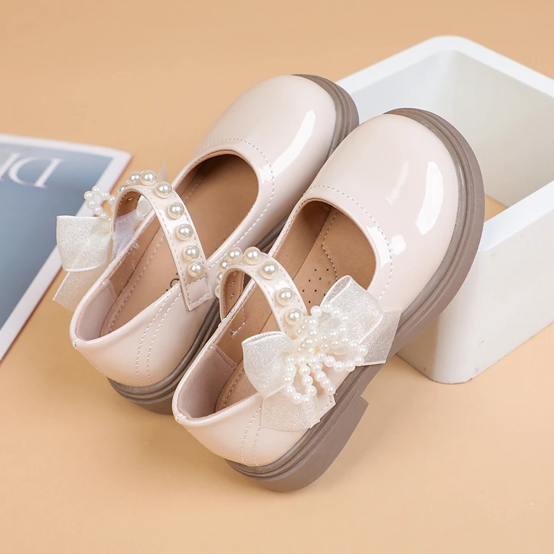 *Fashion Hot Selling Elegant Girls Casual Small Leather Shoes Summer Style Round Toe Fish Mouth Comfortable Princess Flat Shoes