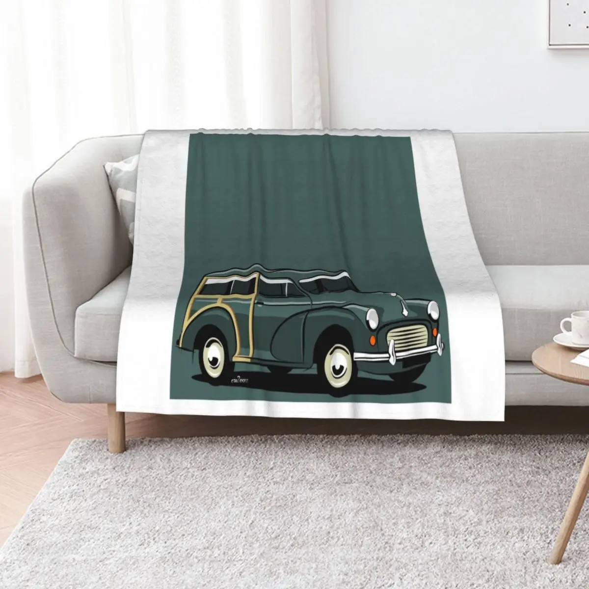 Morris Minor 1000 Traveller green Throw Blanket Decoratives Quilt bed plaid Thermal Summer Blankets