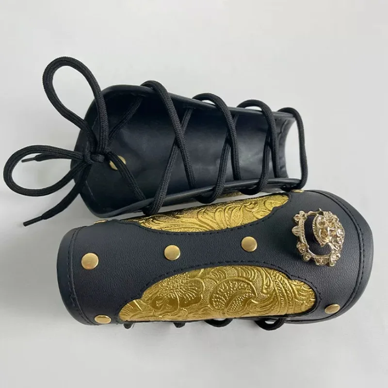 Chinese Hanfu Wrist Armor Leather Arm Protection Ancient Style Accessories