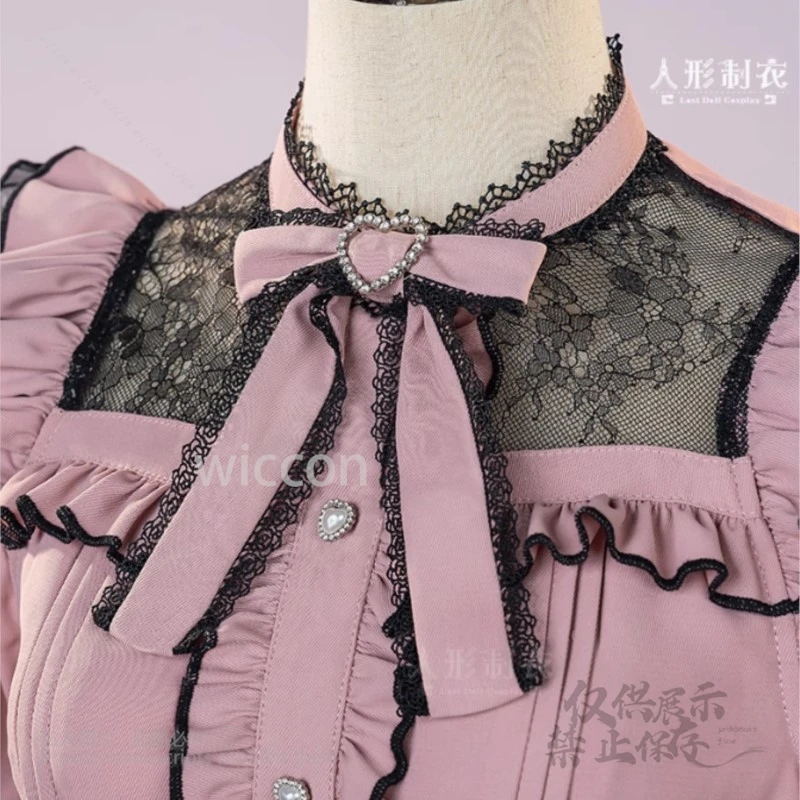 Anime Mikuuu Cosplay Costume Cute Pink Black Short Dress Y2K Jirai Kei Costume Mikku Wigs Doll Props Women Halloween Dress SML