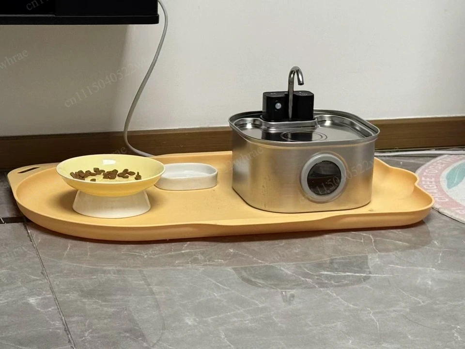 Wireless pet water dispenser 304 stainless steel large-capacity constant temperature induction pet window water dispenser