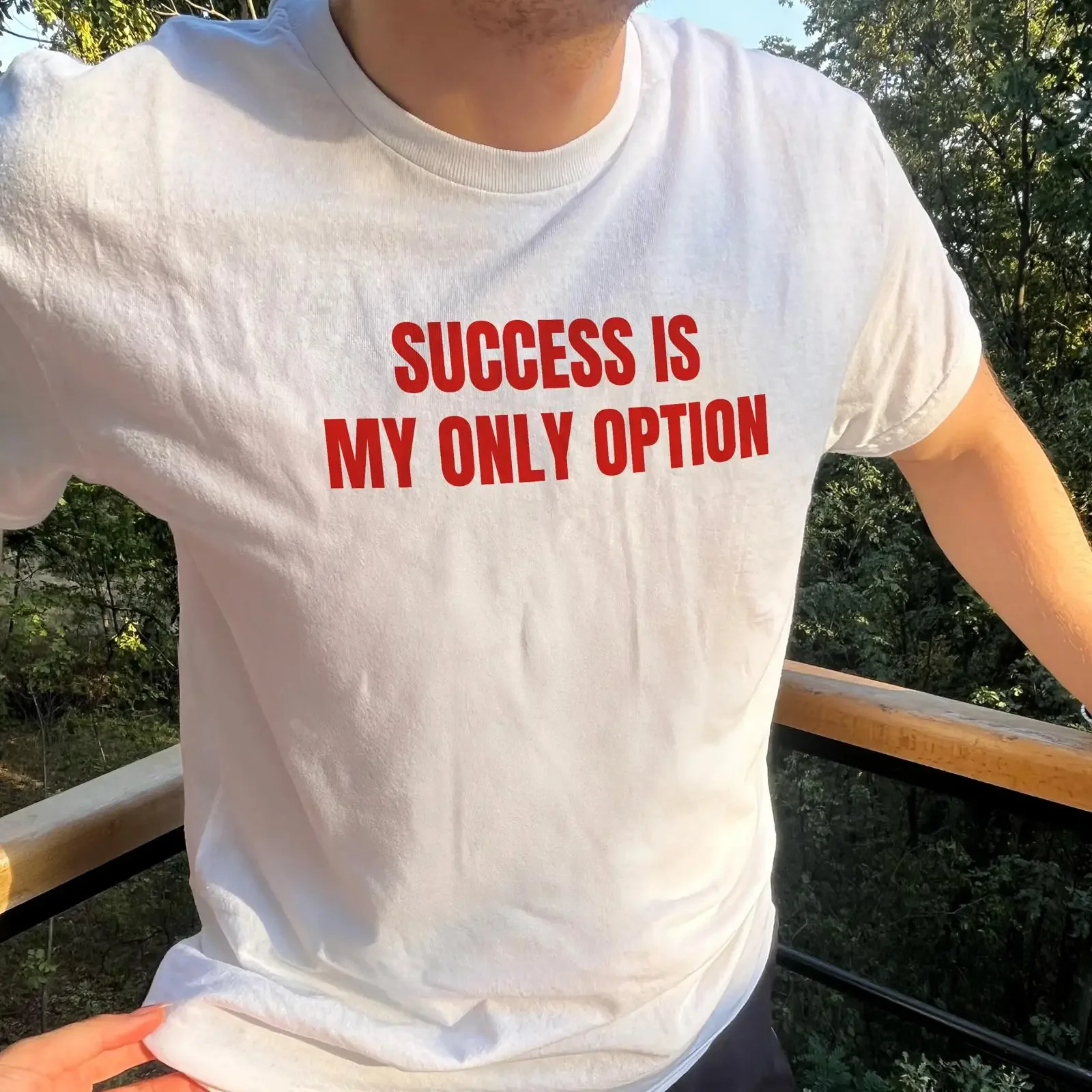 Success Is My Only Option T Shirt Motivational Quote vintage Washed graphic Soft Versatile Breathable Slightly Stretched