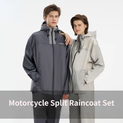 Men Women Motorcycle Split Raincoat Set Waterproof Windproof Reflective Riding Rain Coat Outdoor Hiking Climbing Poncho Rainwear