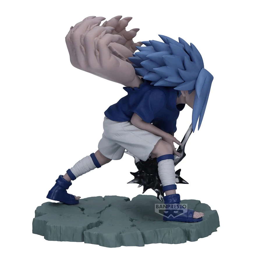 Originele Banpresto Naruto Anime Beeldjes Memorable Saga Uchiha Sasuke PVC Actiefiguren 100mm Figurals Collectible Model Speelgoed