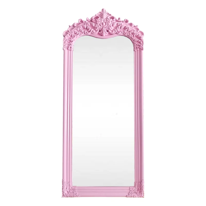 Apartment Standing Decorative Mirrors Aesthetic Square Wooden Mirrors Full Body Design Princess Specchi Decorativi Home Decor - view 6