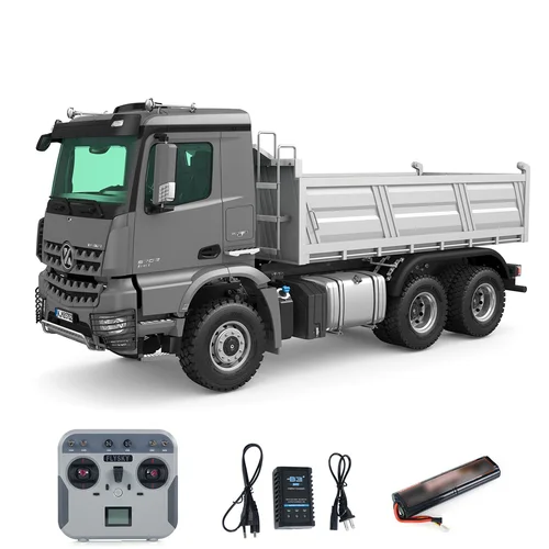 KABOLITE 5702 1/14 2.4Gリモートコントロール電動リフティングダンパーモデル 6x6 RCティッパー車両 2速サウンドライトモーターカーギフト