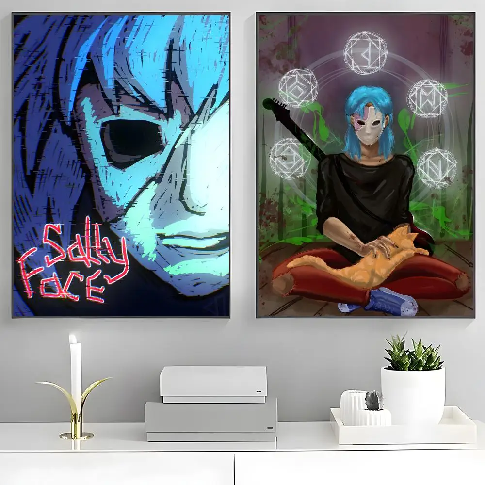 Game Sally Face Poster Poster Stickers Painting Mural HD Wall Decals for Bedroom Living Room Home Self-Adhesive