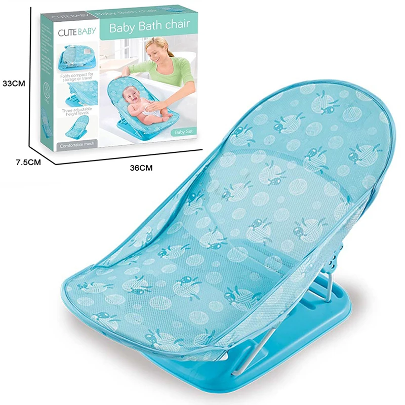 

Baby Shower Chair Summer Bath Seat With Infant Pillow Foldable Floating Toddler Shower Stand Baby Bath Rack Bathtub Support