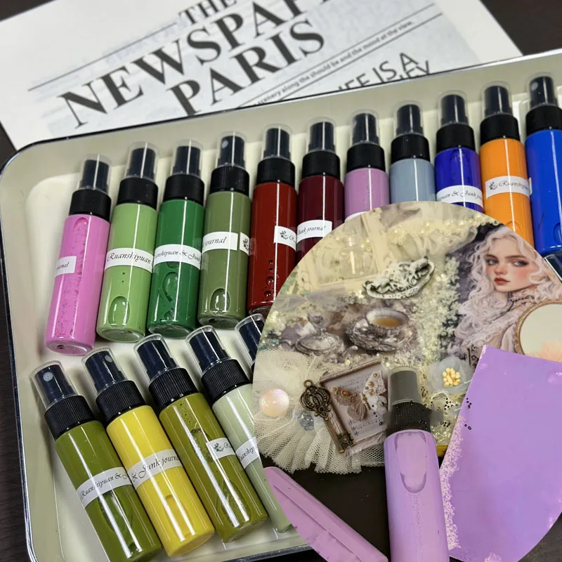 30ml Crack Pigment Spray with Coverage for Inspiration From Art Garbage Magazines Handbooks and Creative Materials