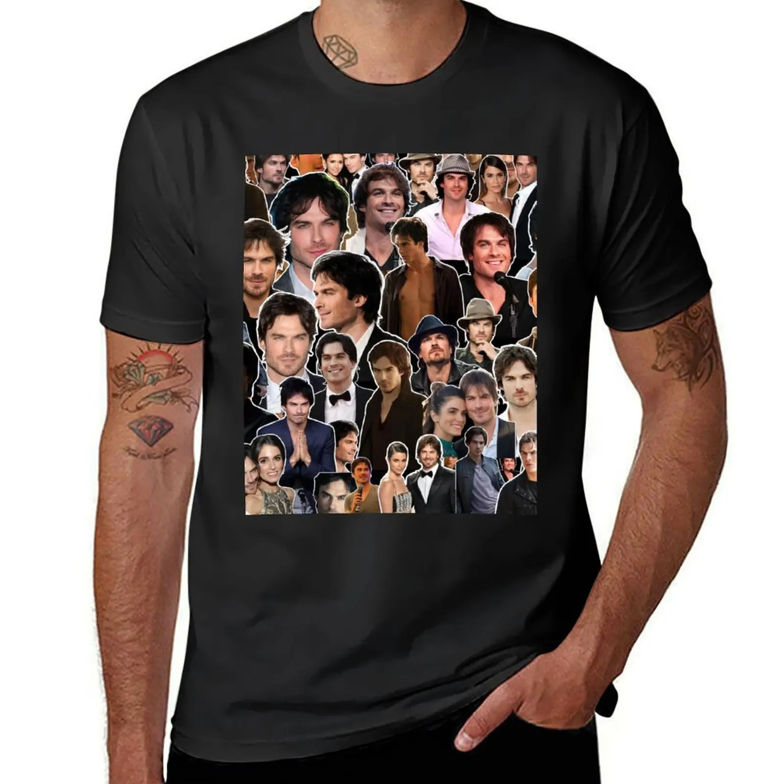 Ian Somerhalder Ultimate Seamless Repeated Collage T-Shirt anime clothes customs design your own oversized t shirt men