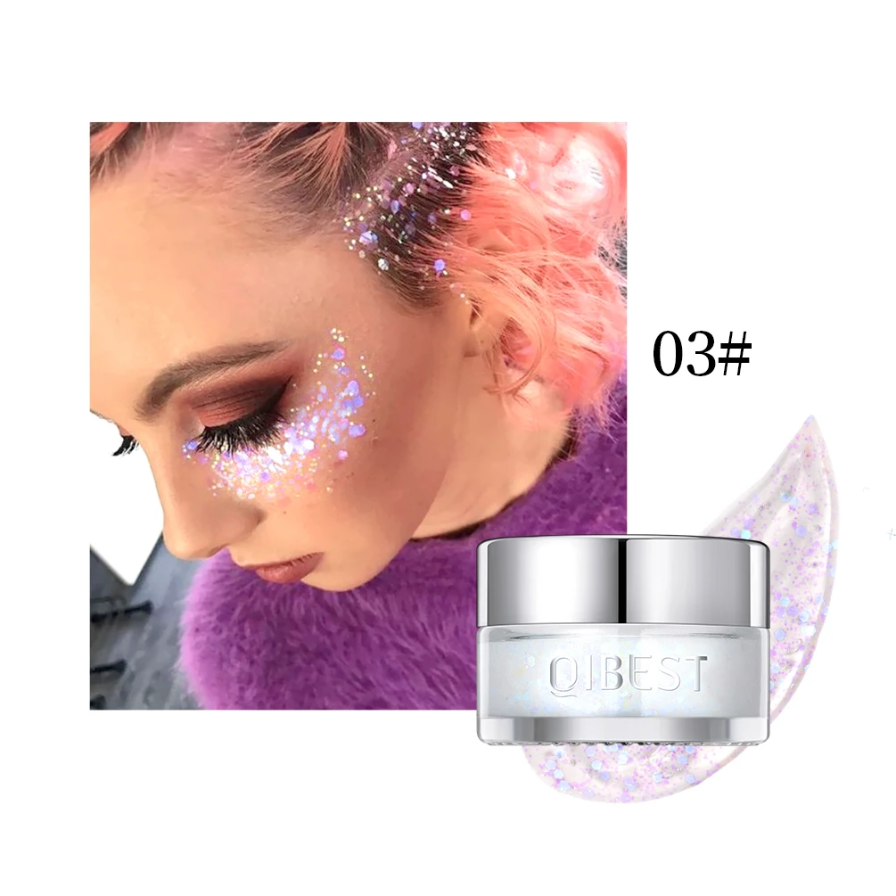 Multifunctional Body Glitter Makeup Face Eye Lips Hair Nail Cosmetic Festival Party Chameleon Shiny Highlight Gel Eyeshadow