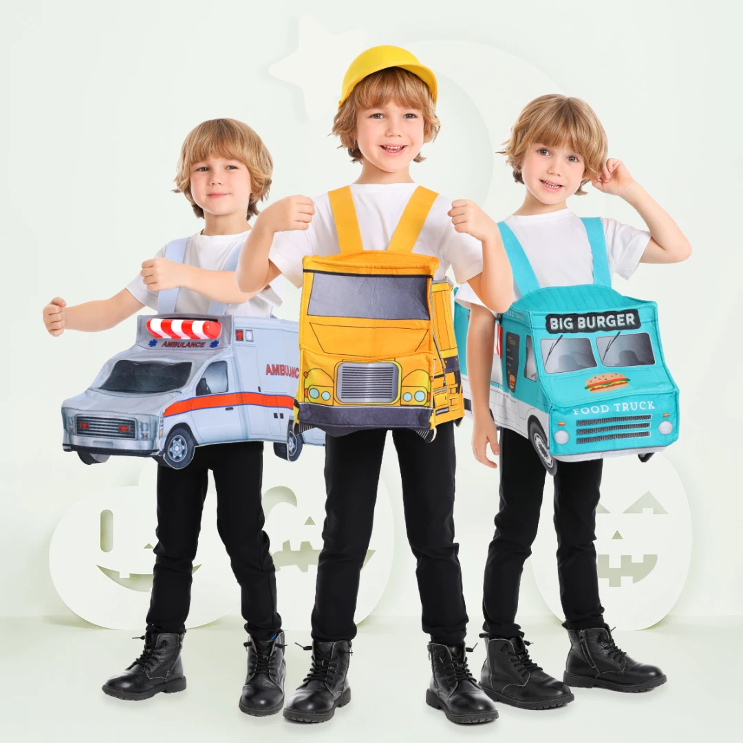 

Creative Halloween Children's Stage Costume Cool Performance Suit Red And Green Light Performance Clothes for Kindergarten