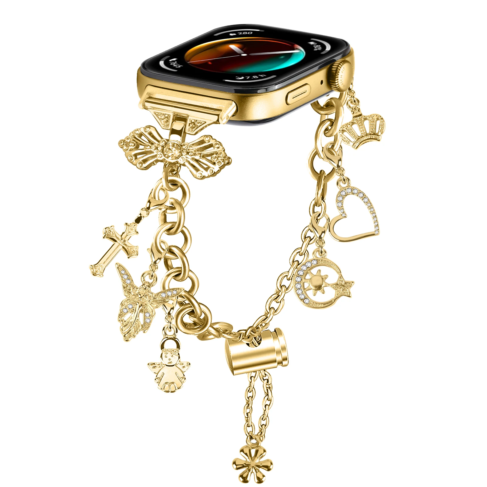 For Huawei Watch Fit 3 4 5 Strap Stainless Steel Belt Women Diamond Chain Bracelet Correa for Huawei Fit 4pro 5pro Accessories