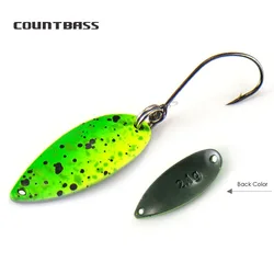 COUNTBASS Trout Fishing Spoons 2.1g 5/64oz Casting Lure for Salmon Pike Bass Metal Brass Baits