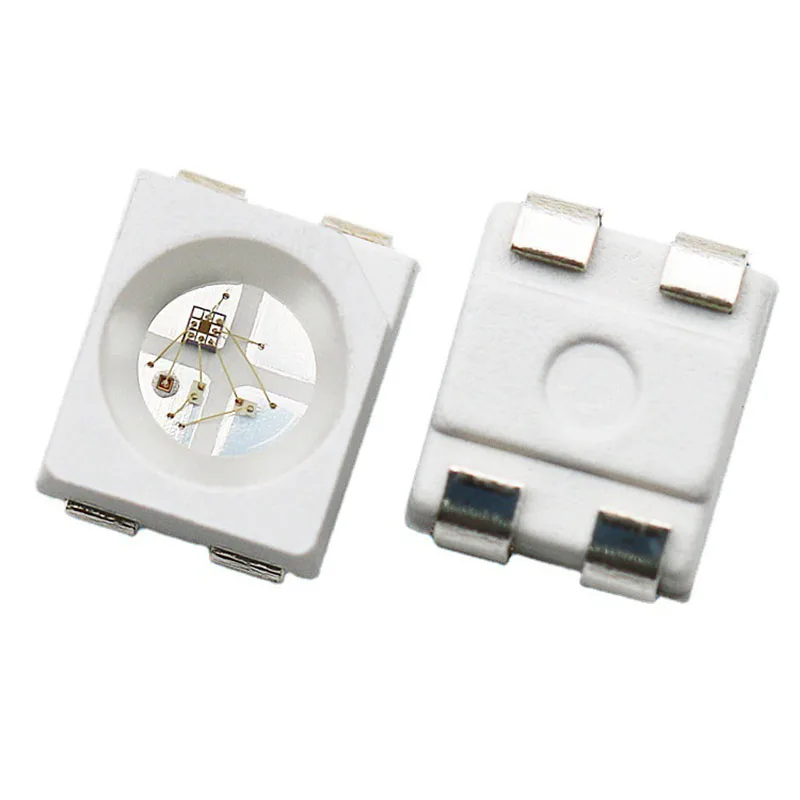 WS2812B-3528 RGB قابل للبرمجة 5 فولت مدمج IC نقطة واحدة تعمل باللمس 3528 RGBW سطح عالي السطوع LED SMD #4