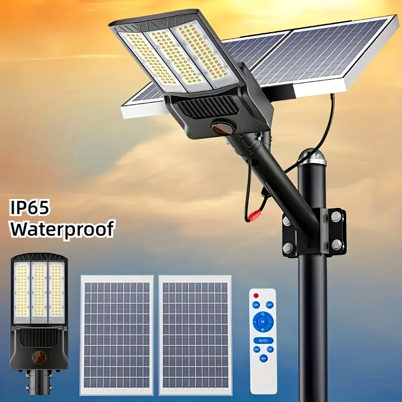 8000 W Solar-Straßenlaternen für den Außenbereich, kommerzielles Parkplatzlicht, Dämmerung bis Morgendämmerung, Solar-Sicherheitsflutlichter, Solarlampe für Hof, Straße