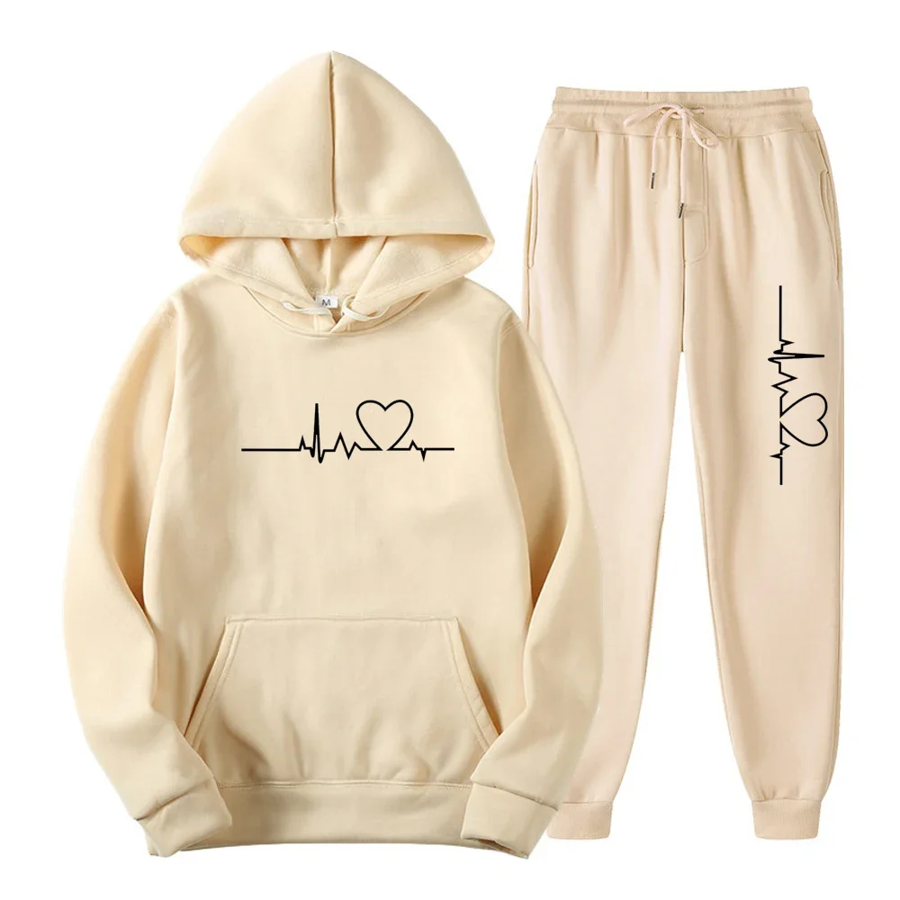 

2025 Men's Suit Casual Hooded Jacket Fashion Men's Suit Warm Sportswear Hoodie + Pants Suit Jacket Men's Long Sweatshirt