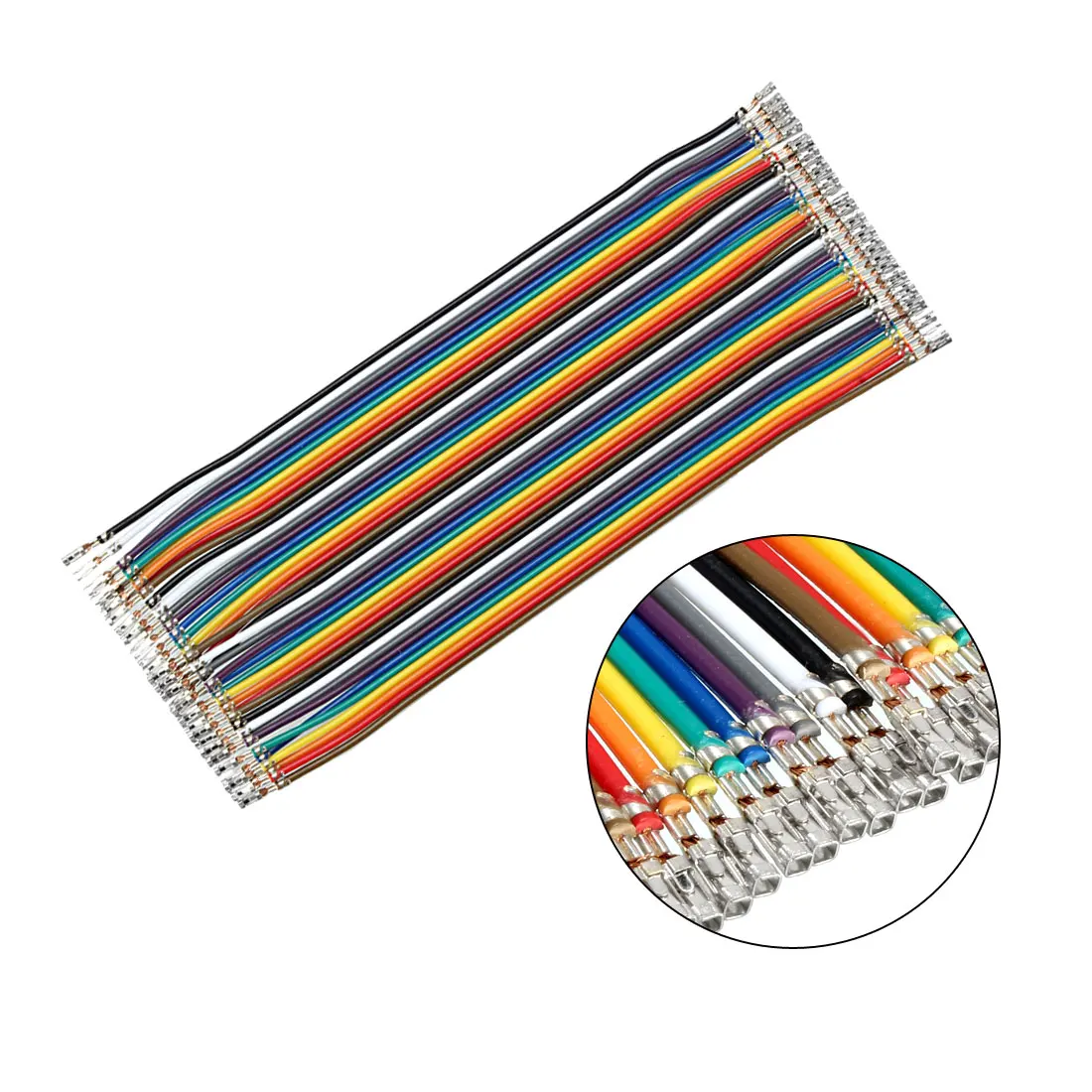 

Uxcell Female to Female 40P Jumper Wire 2.54mm Pitch Ribbon Cable Breadboard DIY 15cm/50cm Length