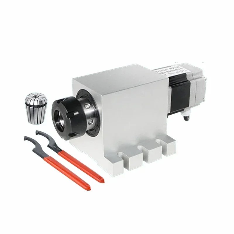 CNC Harmonic Drive Reducer 4th A Rotary Axis with ER32 Chuck Speed Reducing Ratio 50:1 for Milling Machine