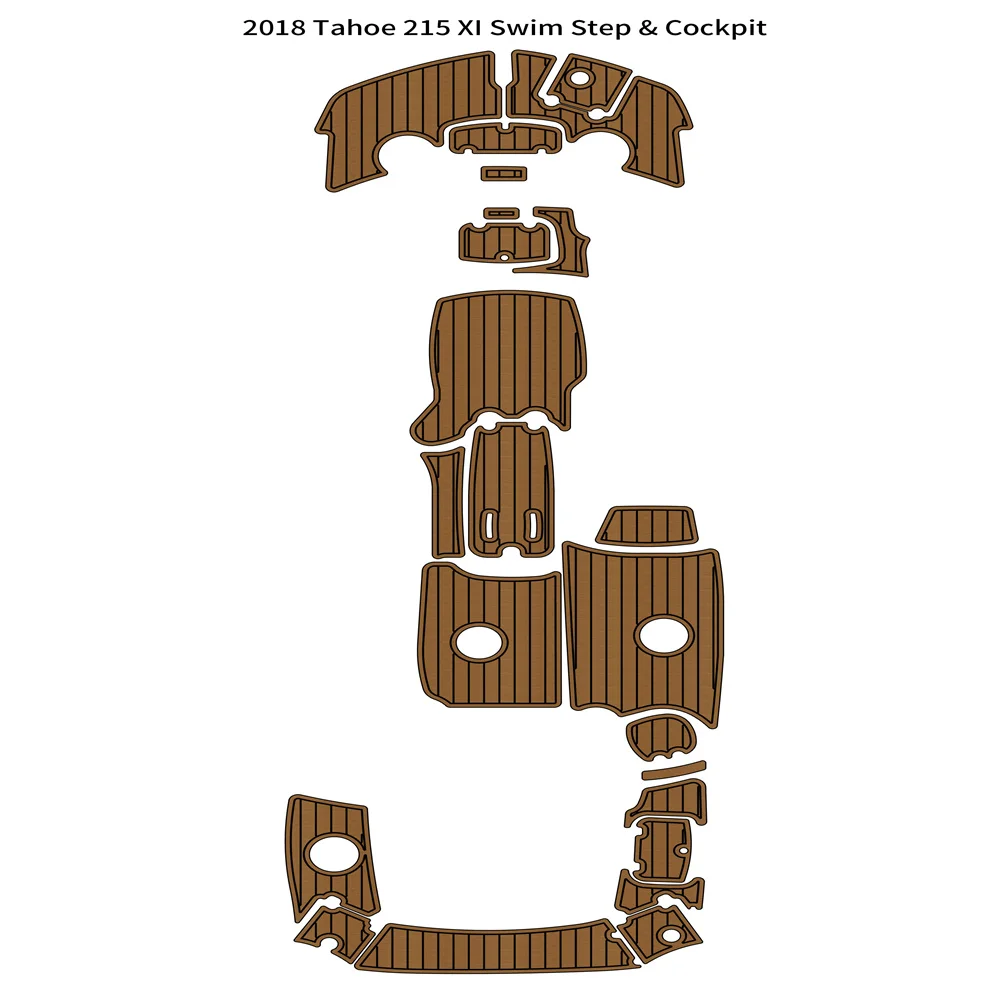 

2018 Tahoe 215 XI Swim Step Cockpit Boat EVA Faux Foam Teak Deck Floor Pad