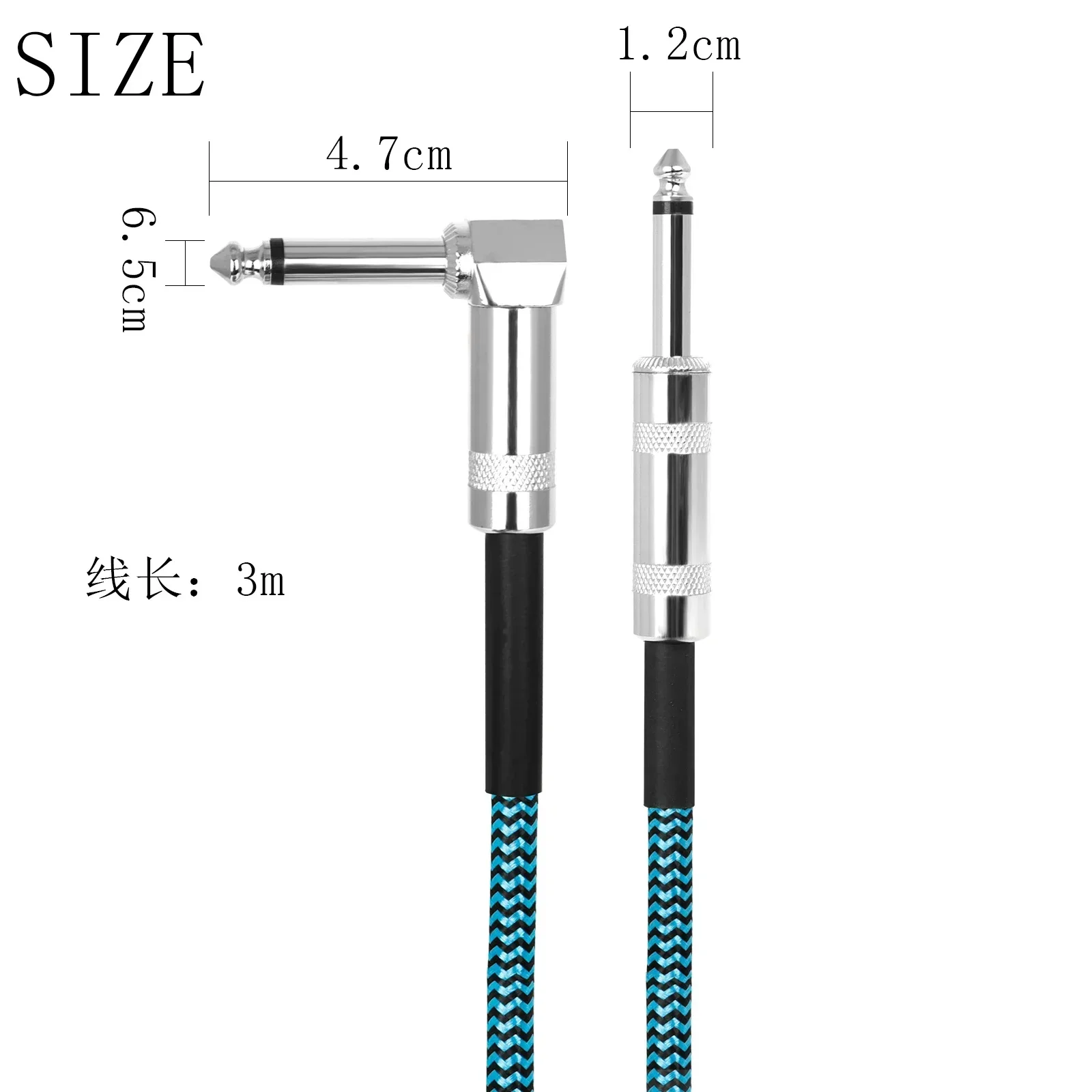 IRIN Guitar Audio Cables 3M Noise Reduction Line Connection Line 6.35mm Braided Shielded Cable Bass Electric Guitar Accessories
