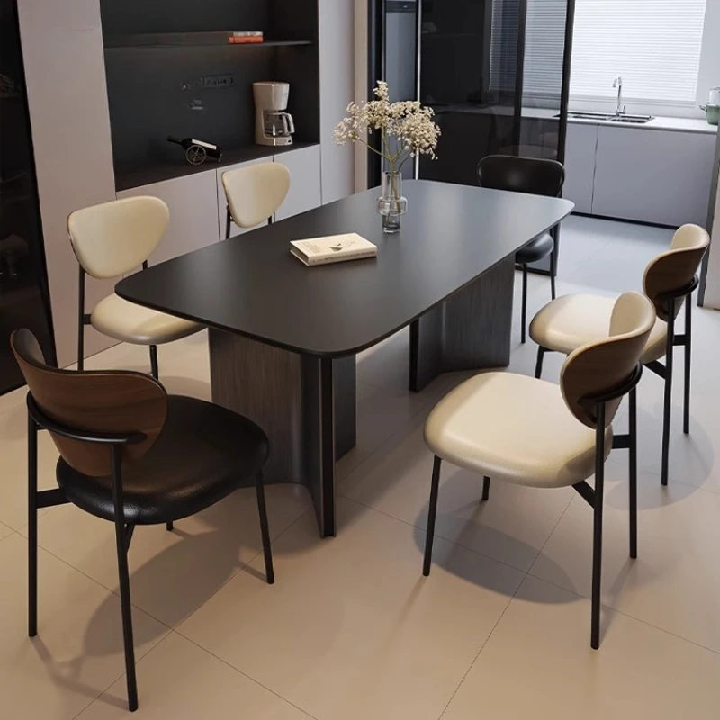 

Italian Minimalist Dining Chair Modern Luxury Home Hotel High Back Ergonomic Support Dining Room Chairs Modern Furniture