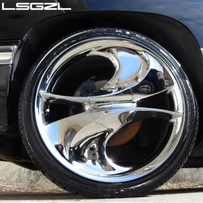 High-end customized deep concave forged alloy wheel hub, multi-inch single-piece sport rims, 5×3 PCD, gold polished finish