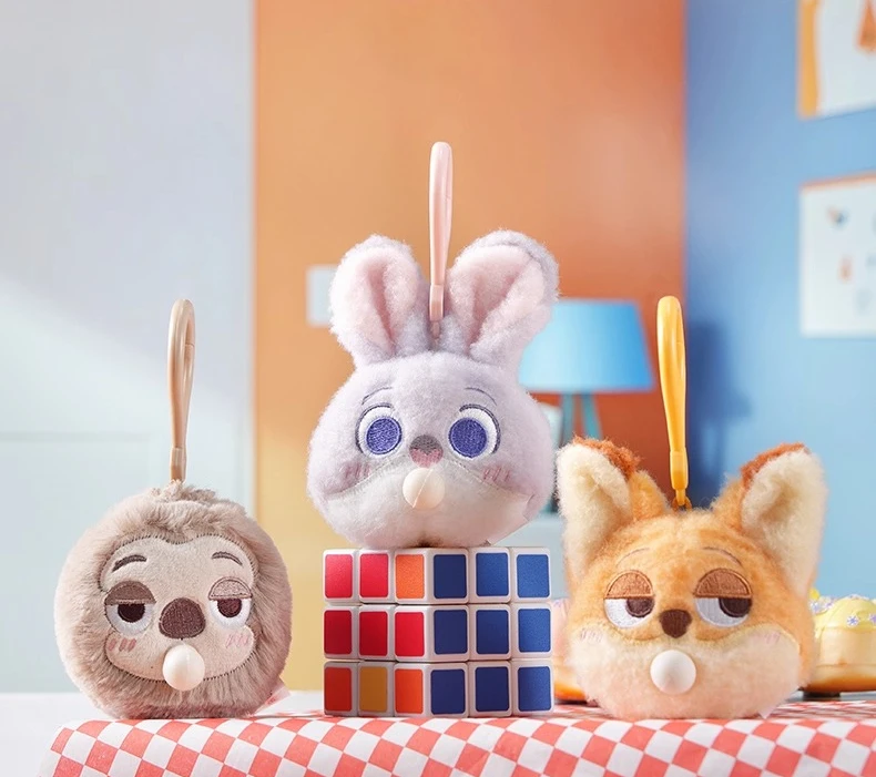 

Disney honey jar doll trendy play school bag pendant key beautiful gift judy hopps ,nick wilde, flash slothmore